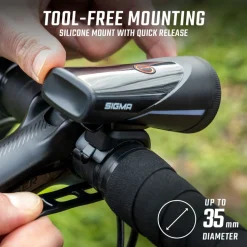SIGMA Aura 100 Set / Blaze Link - Fietslamp Vooraan + Fietslamp Achteraan - zwart