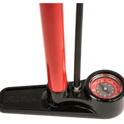 SILCA Pista Vloerpomp - incl. Manometer 220 psi Rood