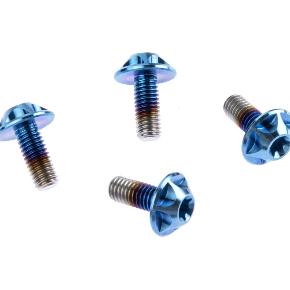 SILCA Titanium Fleshouderschroeven - M5x12 - 4 Stuks - aqua