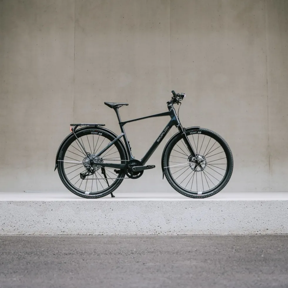 Simplon GRID 365 eLight ESSENTIAL - Carbon City e-bike - 2026 - Graphite Grey/Polished Silver