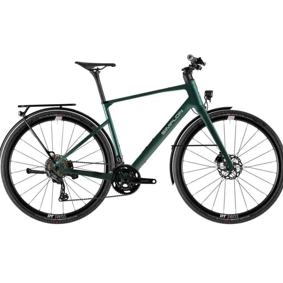 Simplon GRID 365 ESSENTIAL - Carbon Urban Fiets - 2026 - Dark Pine Green/Polished Silver