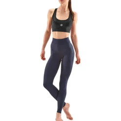 Broeken < SKINS 3-Series Soft Long Tights Dames - Navy Blue
