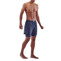 Broeken & Rokken|Broeken < SKINS 3-erie uperpoe Fitne-hort 2-in-1 Heren - Navy Bue