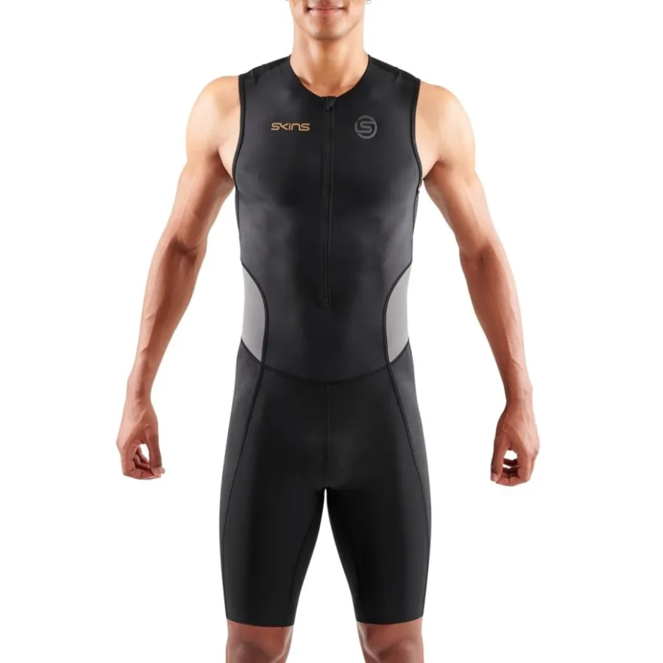 Trisuits|Trisuits < SKINS TRI Brand uit zonder ouwen Heren - Back/Carbon