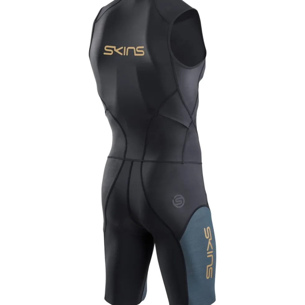 SKINS TRI Elite Skinsuit zonder Mouwen Heren - Black/Carbon