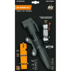 Mini Pompen < SKS DUITS SET - Fietspomp INFUSION TT / Multitool TOM 7 / Bandenlichter LEVERMEN