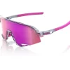 Mtb-Brillen|Racefietsbrillen < 1 00% Slendale Bril - Polished Translucent Grey - Purple Multilayer Mirror
