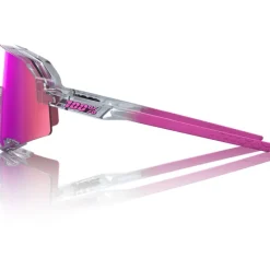 Mtb-Brillen|Racefietsbrillen < 1 00% Slendale Bril - Polished Translucent Grey - Purple Multilayer Mirror