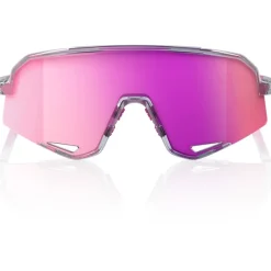 Mtb-Brillen|Racefietsbrillen < 1 00% Slendale Bril - Polished Translucent Grey - Purple Multilayer Mirror