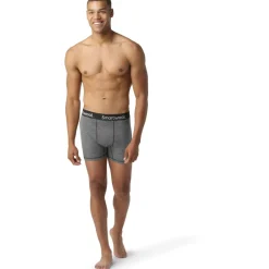 Baselayers < SmartWool Boxed Boxershort Heren - 084 ediu gray heather