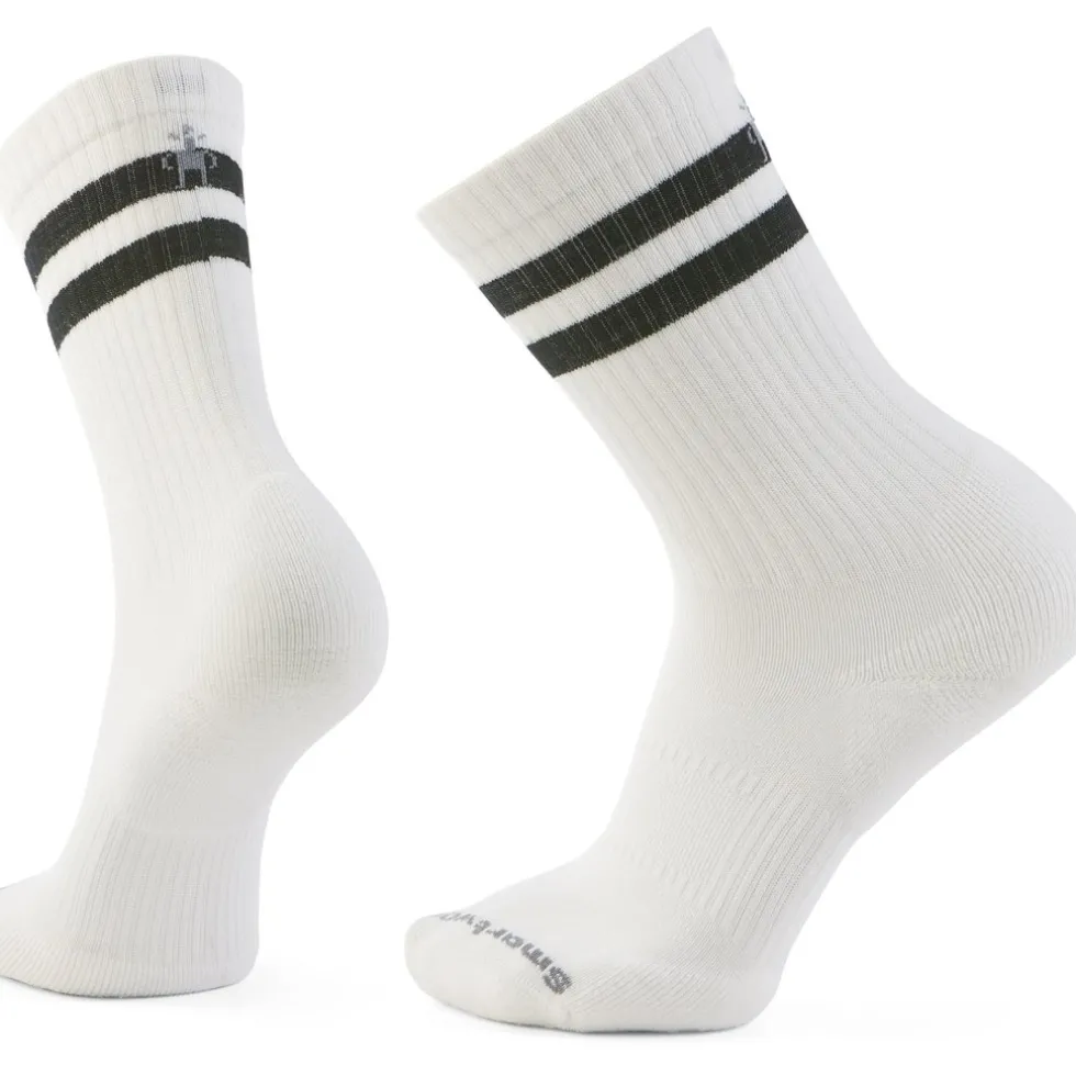 SmartWool Everyday Athletic Striped Crew Sokken - 122 wit