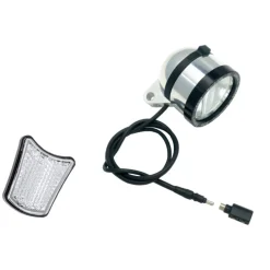 SON Edelux II LED Front Light with Coax Plug and SON-Coax-Adapter - silver polished