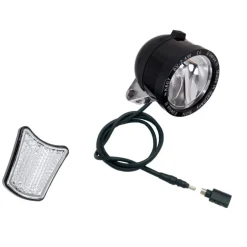 SON Edelux II LED Front Light with Coax Plug and SON-Coax-Adapter - black anodized