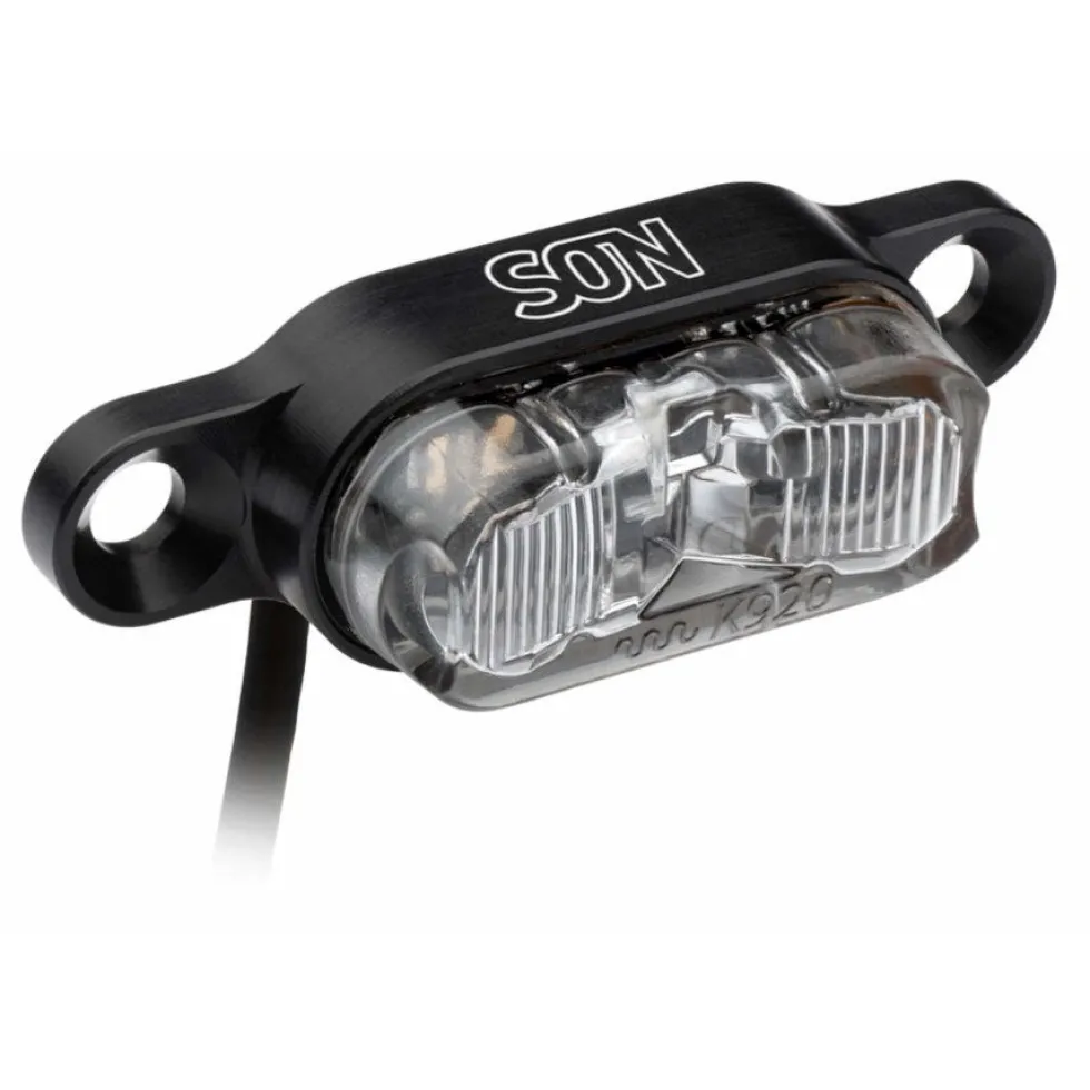 SON Rear Light DC for Pedelecs - Carrier Mounting - DC 6-12V - black / clear