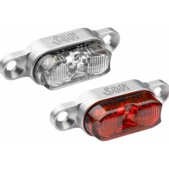 Dynamo Verlichting|Achterlampen < SON Rear Light for Carrier Mounting - silver