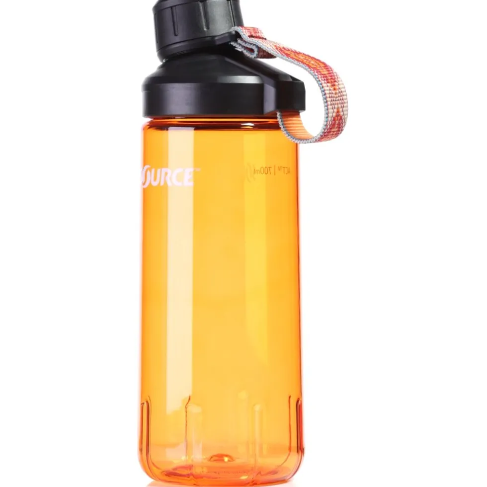 Source Act Tritan Clickseal Drinkfles - 0.7L - amber orange / strap nepal