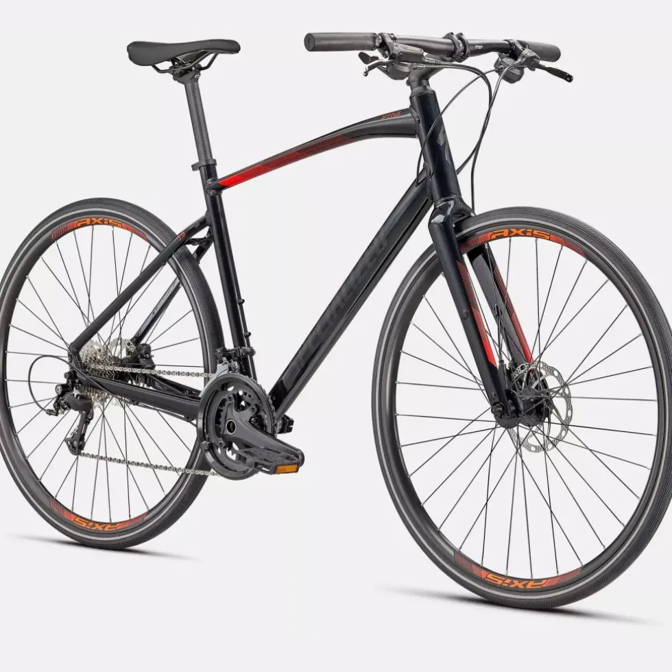 Specialized SIRRUS 3.0 - Fitness Bike - 2022 - gloss cast black / rocket red / satin black reflective