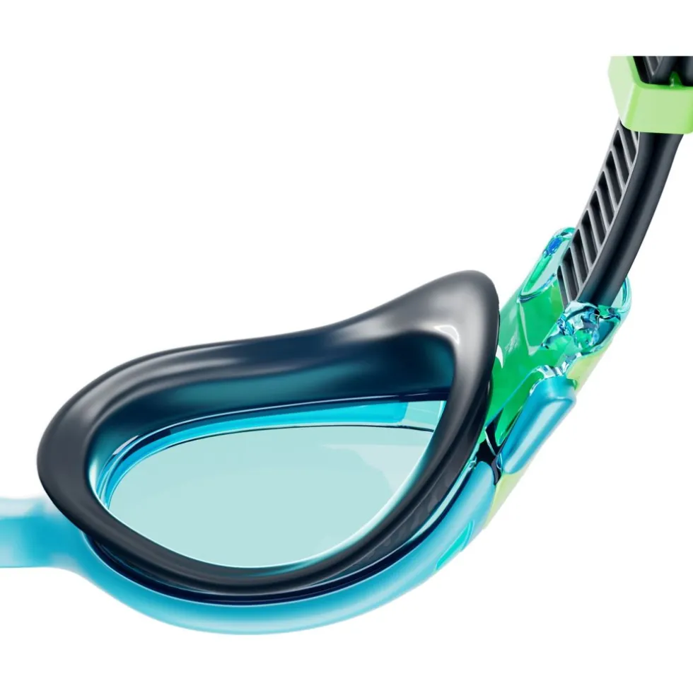 Speedo Biofuse 2.0 Junior Zwembril - Hypersonic Blue/True Navy/Lumo Green/Blue