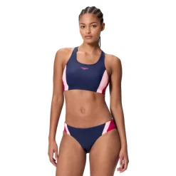 Zwembroeken & Bikini'S < Speedo Colourblock Splice 2.0 Two Piece Bikini Vrouwen - peacoat/margarita pink