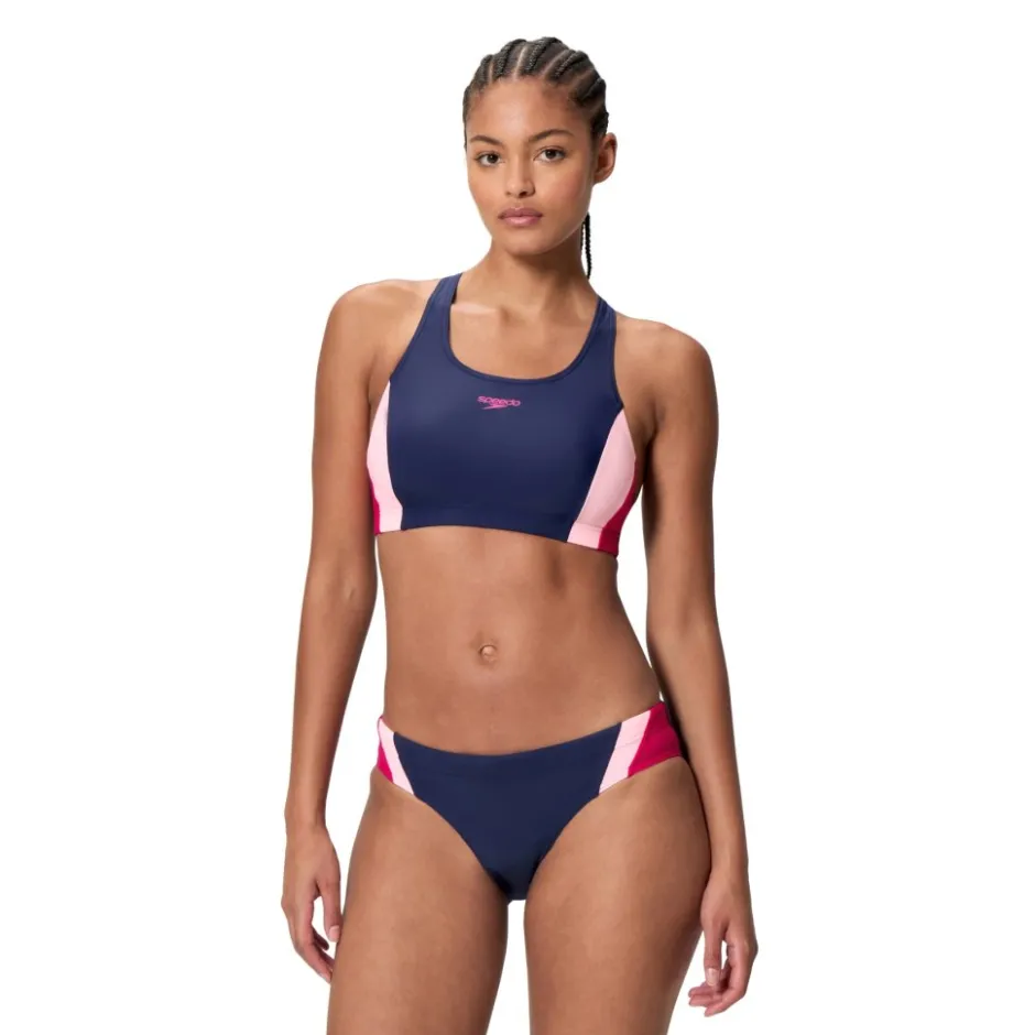 Zwembroeken & Bikini'S < Speedo Colourblock Splice 2.0 Two Piece Bikini Vrouwen - peacoat/margarita pink