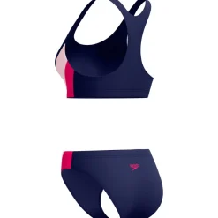 Zwembroeken & Bikini'S < Speedo Colourblock Splice 2.0 Two Piece Bikini Vrouwen - peacoat/margarita pink