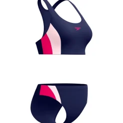Zwembroeken & Bikini'S < Speedo Colourblock Splice 2.0 Two Piece Bikini Vrouwen - peacoat/margarita pink