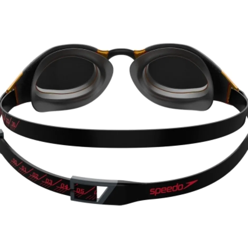 Zwembrillen|Zwembrillen < Speedo Fastskin Hyper Elite Gespiegeld Zwembril - black/dragon fire/gold
