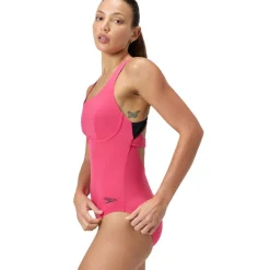 Zwembroeken & Bikini'S < Speedo Flex Band Badpak met geïntegreerde BH Dames - raspberry fill