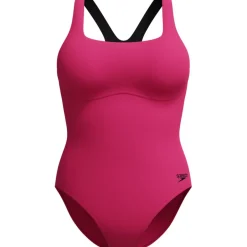 Zwembroeken & Bikini'S < Speedo Flex Band Badpak met geïntegreerde BH Dames - raspberry fill