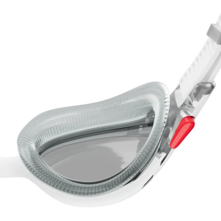 Zwembrillen|Zwembrillen < Speedo Futura Biofuse Flexiseal Zwembril - white/red/light smoke