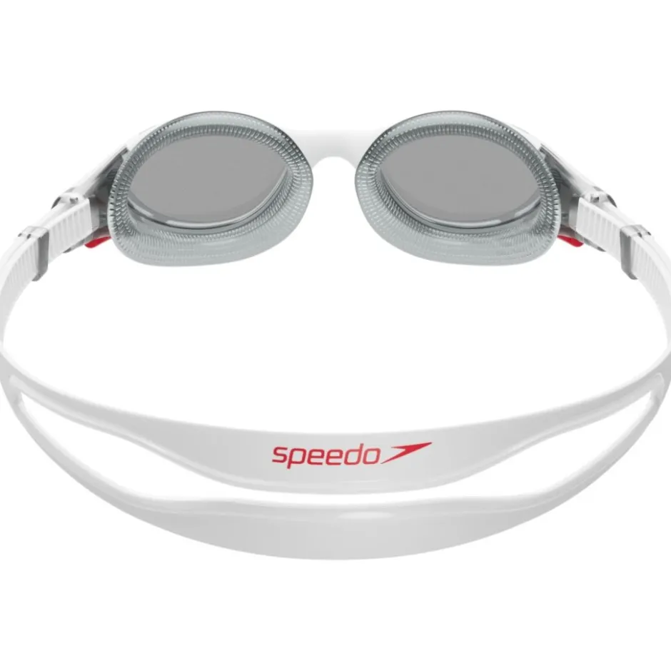 Zwembrillen|Zwembrillen < Speedo Futura Biofuse Flexiseal Zwembril - white/red/light smoke