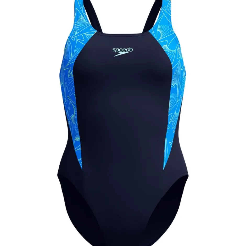 Zwembroeken & Bikini'S < Speedo HyperBoom Splice Muscleback Badpak Dames - lagoon blue