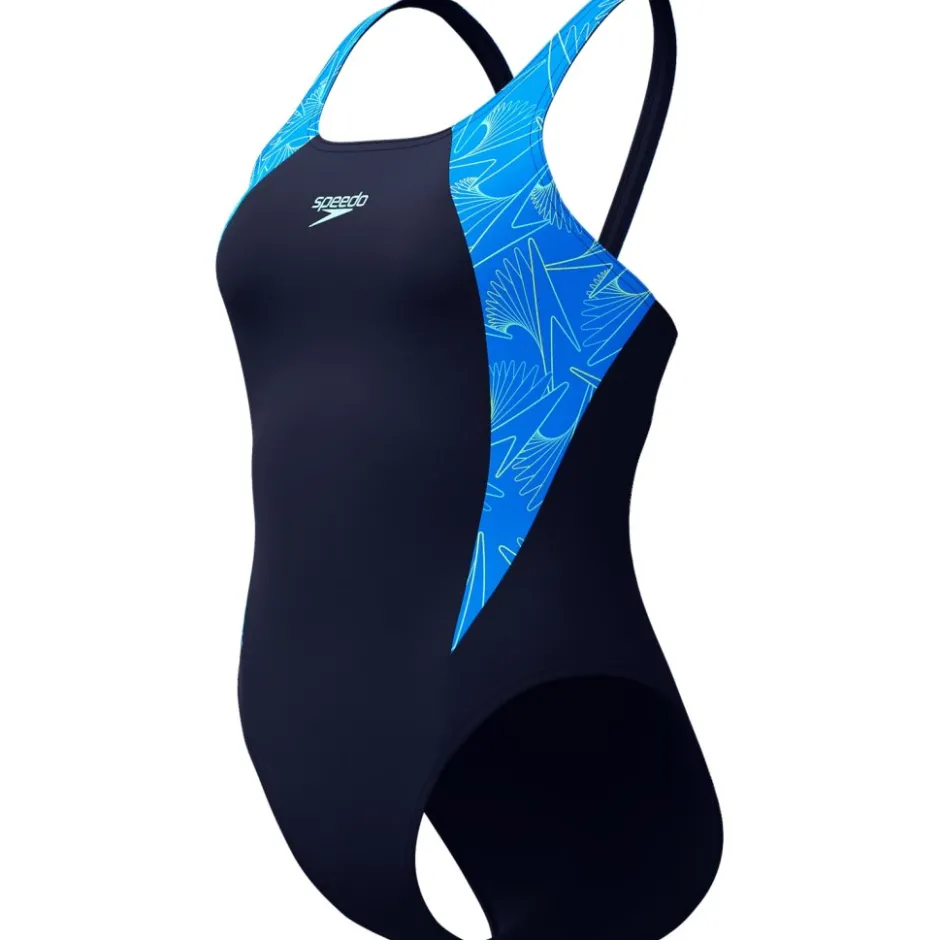 Zwembroeken & Bikini'S < Speedo HyperBoom Splice Muscleback Badpak Dames - lagoon blue