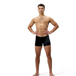 Speedo Hyperboom V-Cut Zwemshort Heren - black/alfalfa green