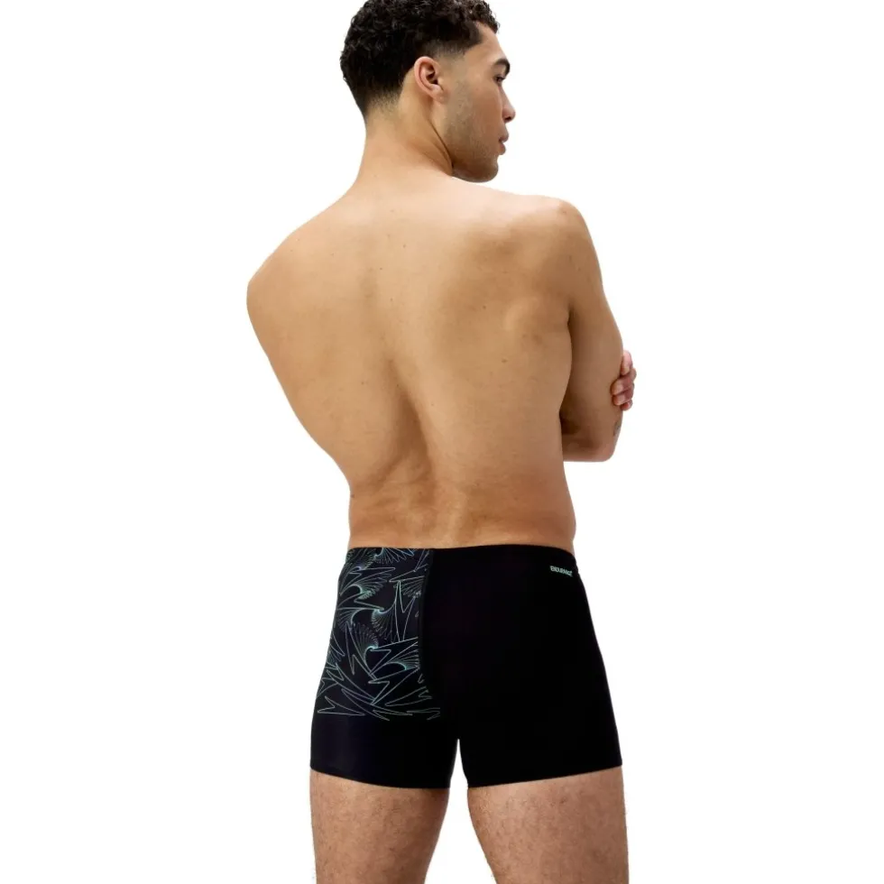 Speedo Hyperboom V-Cut Zwemshort Heren - black/alfalfa green