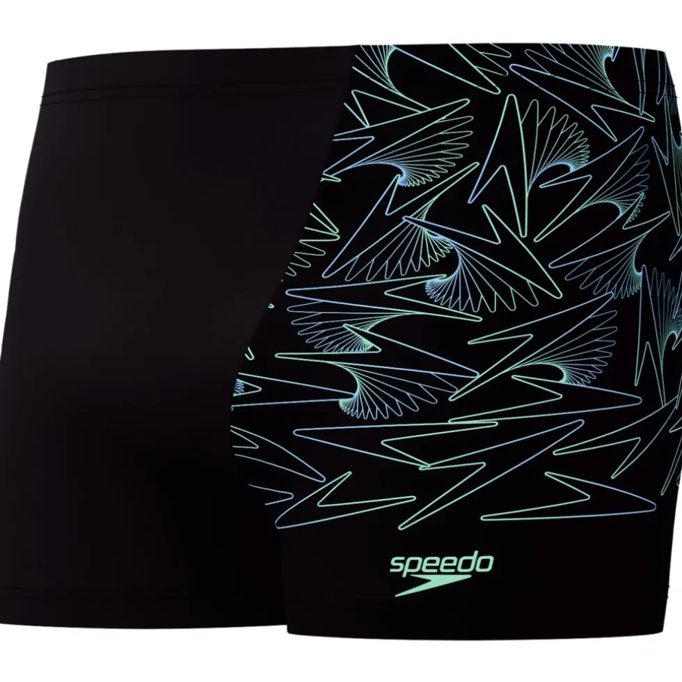 Speedo Hyperboom V-Cut Zwemshort Heren - black/alfalfa green