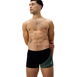 Speedo Medley Logo Zwembroek Heren - black/alfalfa green