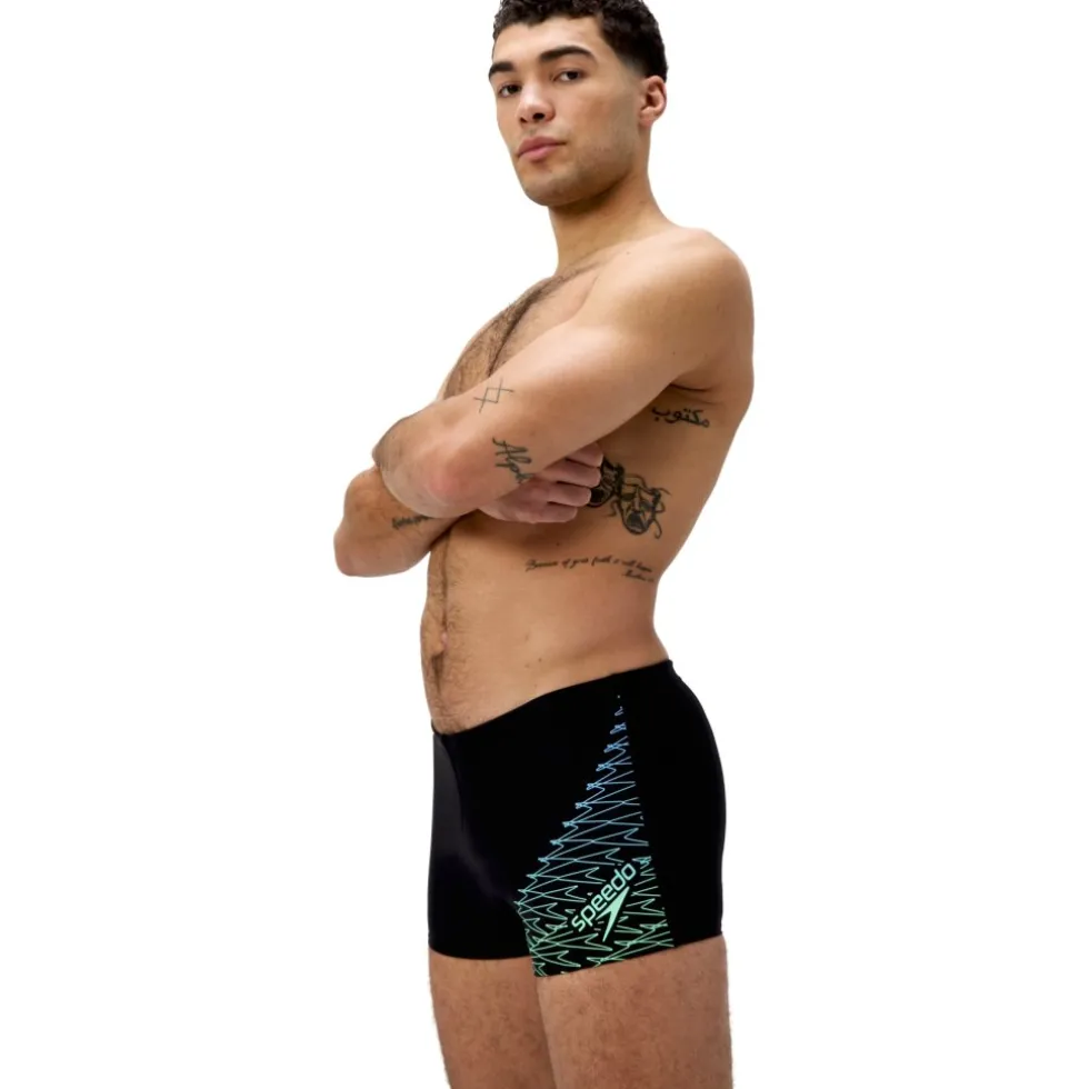 Speedo Medley Logo Zwembroek Heren - black/alfalfa green