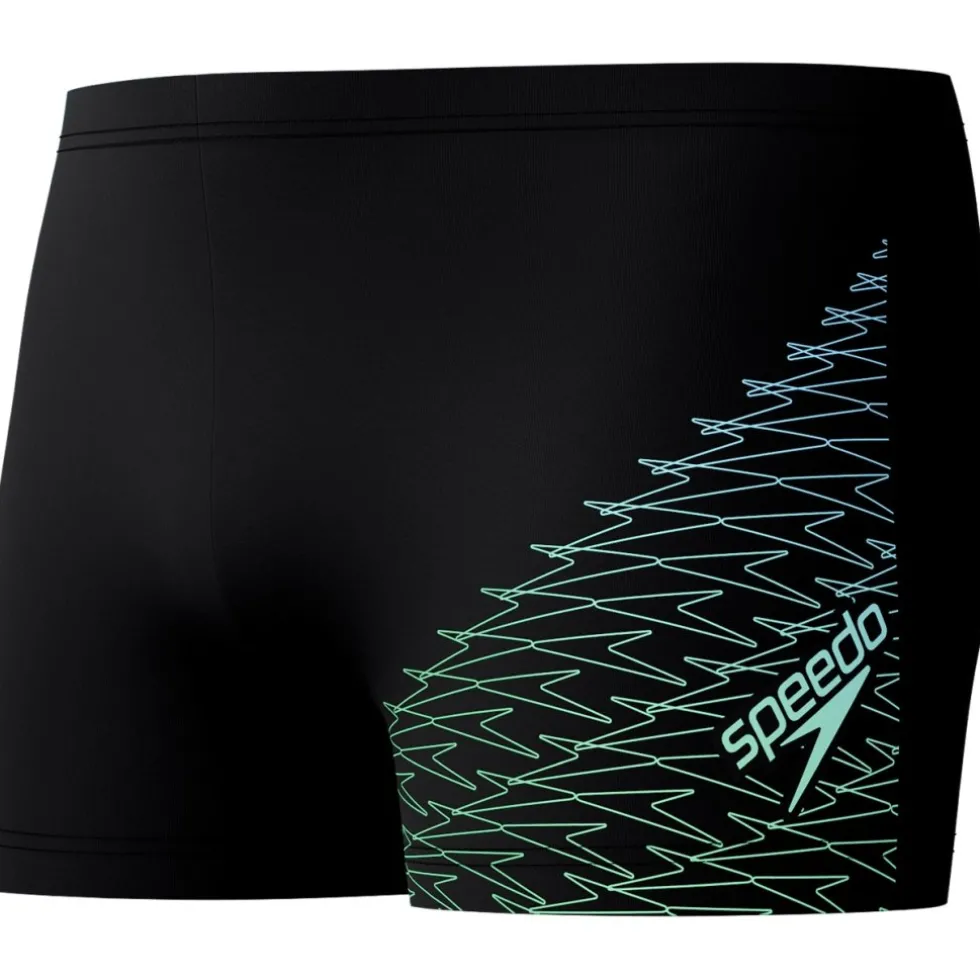 Speedo Medley Logo Zwembroek Heren - black/alfalfa green
