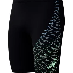 Speedo Medley Logo Zwemjammer Heren - black/alfalfa green