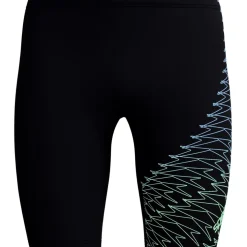 Speedo Medley Logo Zwemjammer Heren - black/alfalfa green