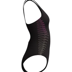 Zwembroeken & Bikini'S < Speedo Placement Muscleback Badpak Dames - anthracite