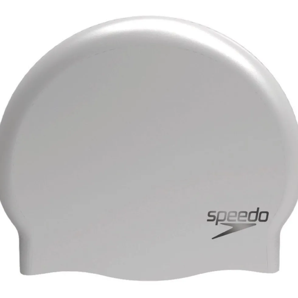 Speedo Plain Moulded Silicone Badmuts - chrome