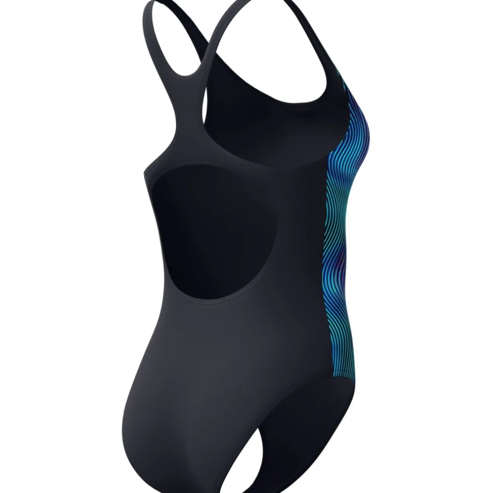Speedo Print Medalist Badpak Dames - anthracite
