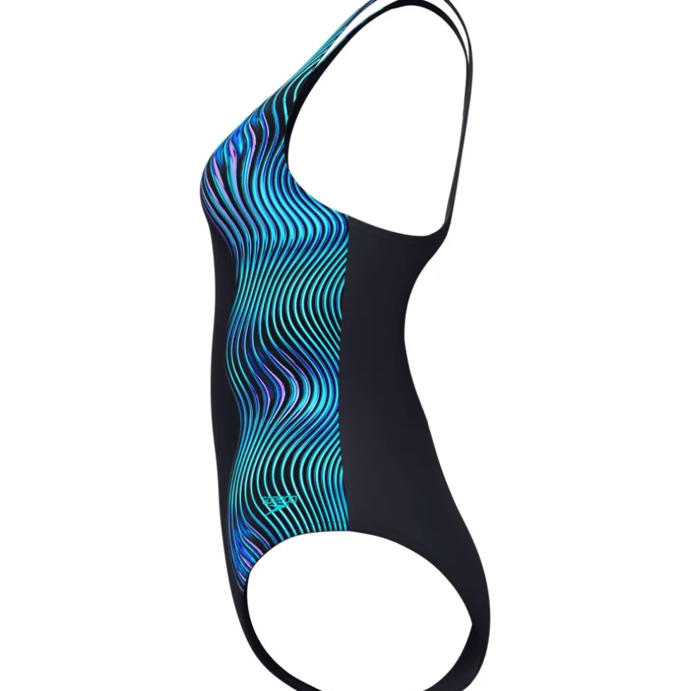 Speedo Print Medalist Badpak Dames - anthracite