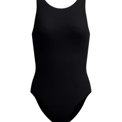 Speedo Solid High Neck Badpak Dames - anthracite