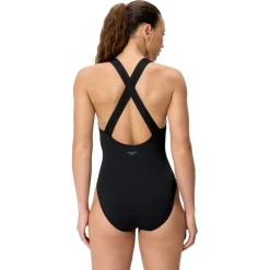 Speedo Solid Scoop Neck Badpak Dames - anthracite