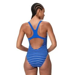 Zwembroeken & Bikini'S < Speedo Endurance+ Printed Medalist Badpak Dames - deep sapphire/white