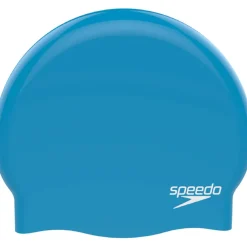 Speedo Plain Moulded Silicone Badmuts - blue/chrome
