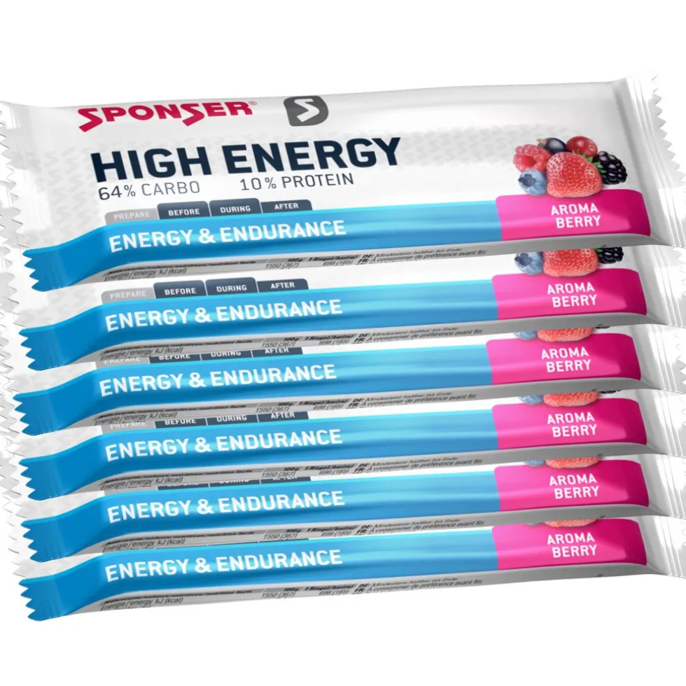 SPONSER High Energy Bar - Graanreep met Koolhydraten - 6x45g